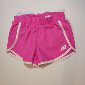 New Balance Fuchsia Shorts with White Accents